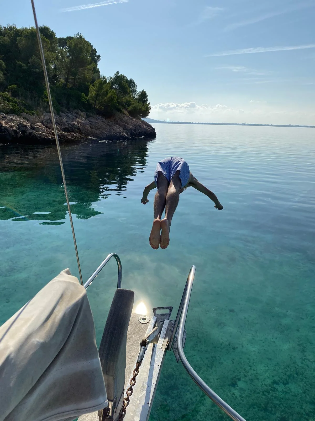 Swimming from the boat